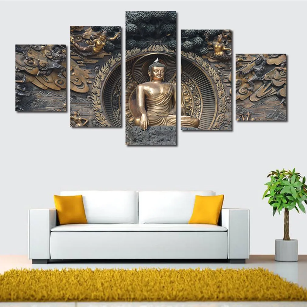 11053 Black Gold Exquisite Body Buddha Statue Frameles Painting Decoration Art Canvas Modern Home Decoration Painting