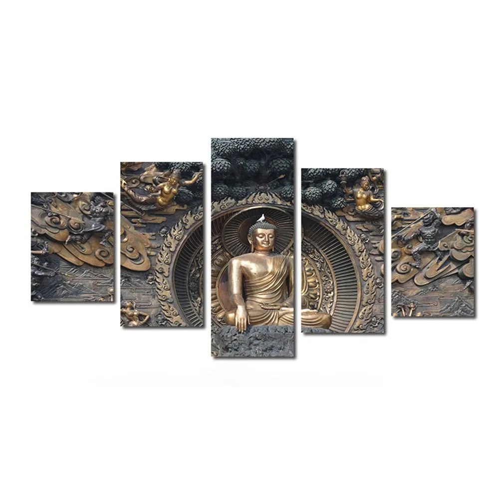 11053 Black Gold Exquisite Body Buddha Statue Frameles Painting Decoration Art Canvas Modern Home Decoration Painting