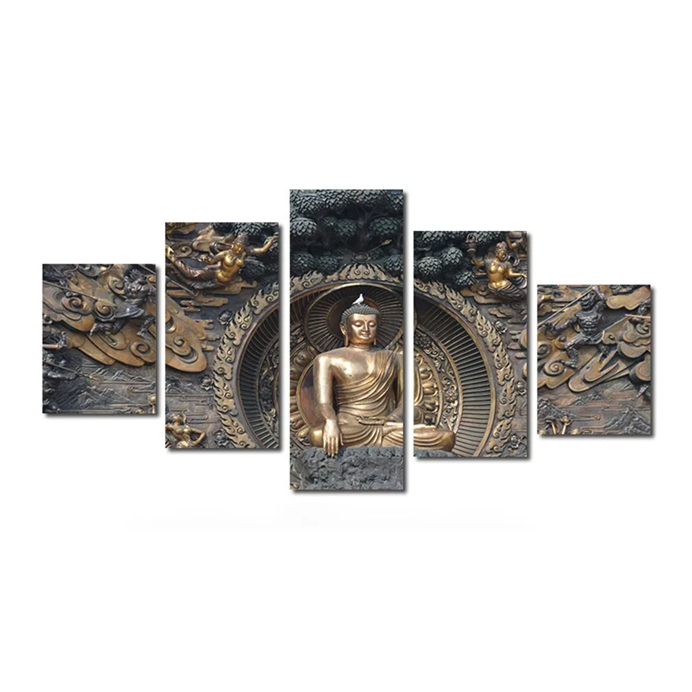 11053 Black Gold Exquisite Body Buddha Statue Frameles Painting Decoration Art Canvas Modern Home Decoration Painting