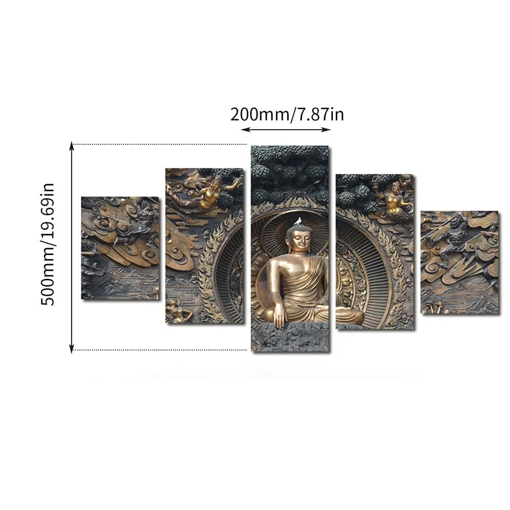 11053 Black Gold Exquisite Body Buddha Statue Frameles Painting Decoration Art Canvas Modern Home Decoration Painting