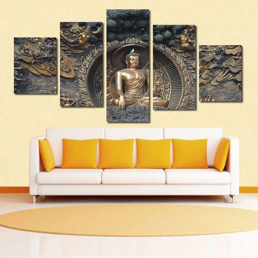 11053 Black Gold Exquisite Body Buddha Statue Frameles Painting Decoration Art Canvas Modern Home Decoration Painting