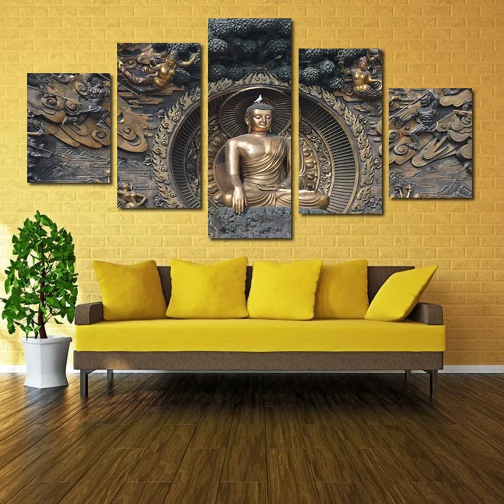 11053 Black Gold Exquisite Body Buddha Statue Frameles Painting Decoration Art Canvas Modern Home Decoration Painting