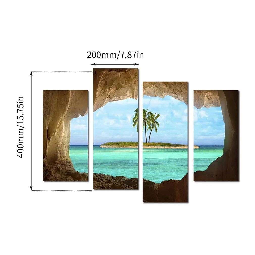11449 4 Island Coconut Painting Outside The Cave Frameles Painting Decoration Art Canvas Modern Home Decoration Painting