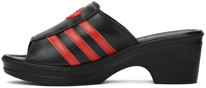 adidas LOTTA VOLKOVA Black Trefoil Heeled Sandals