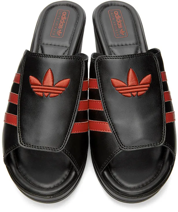 adidas LOTTA VOLKOVA Black Trefoil Heeled Sandals