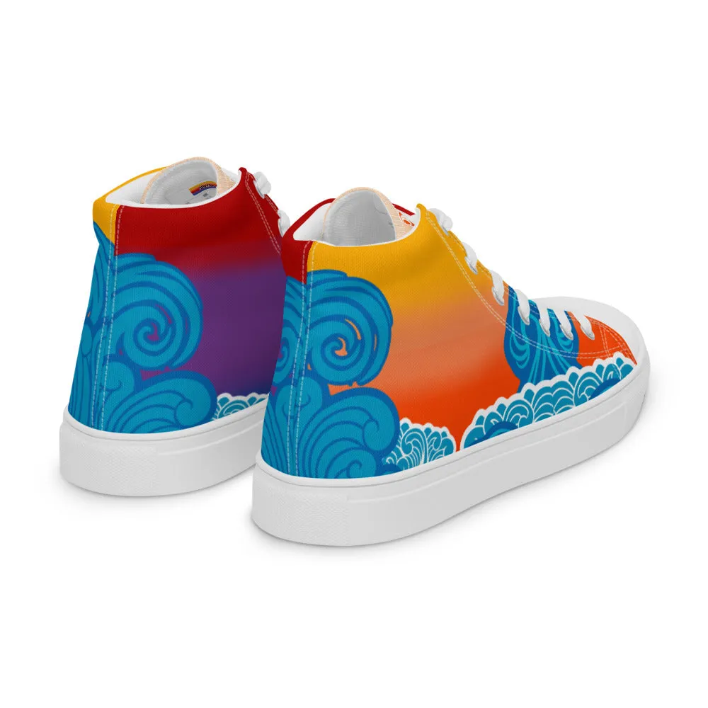 BMCLUB Wavy Men’s high top canvas shoes