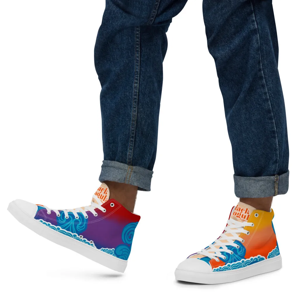 BMCLUB Wavy Men’s high top canvas shoes
