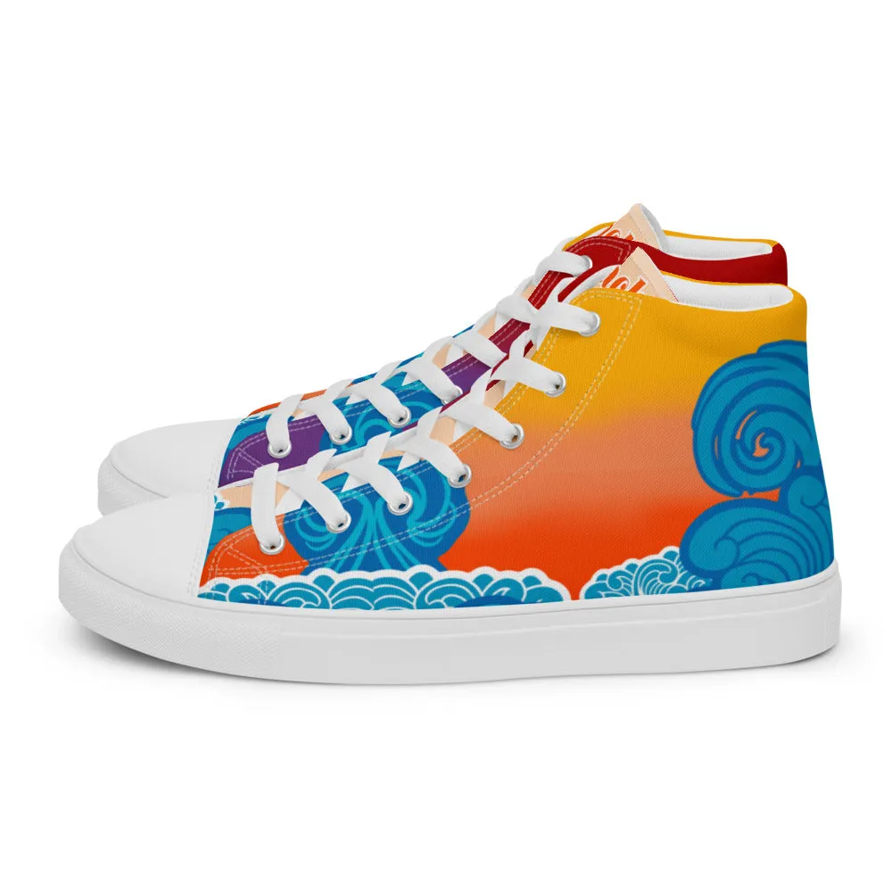 BMCLUB Wavy Men’s high top canvas shoes