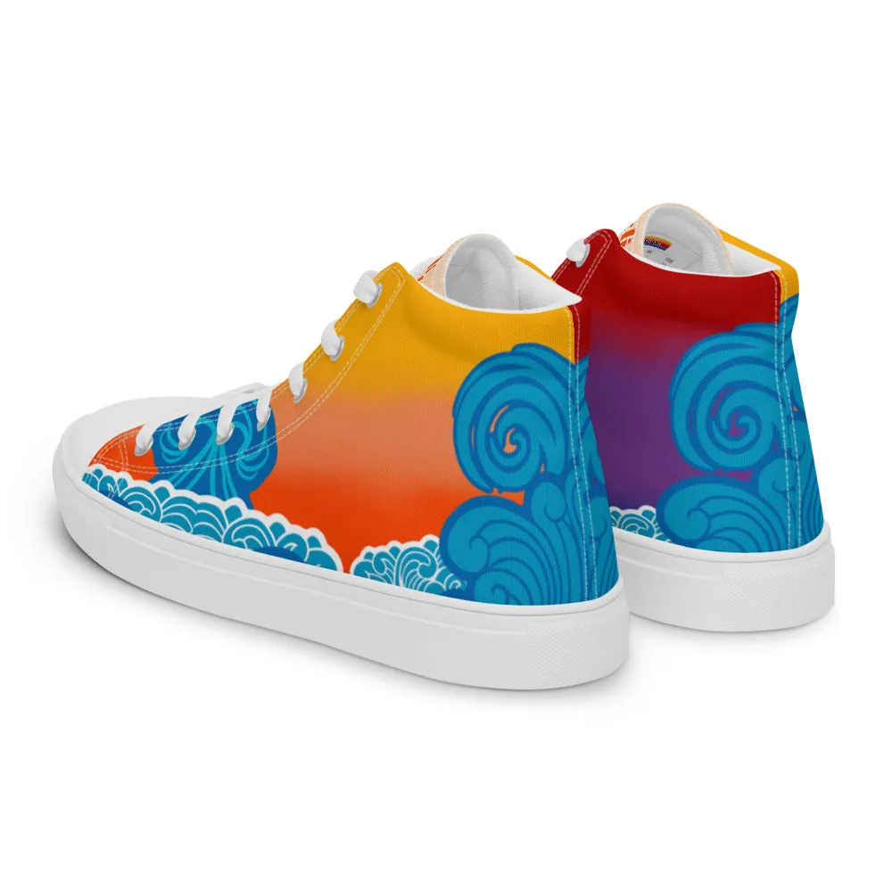BMCLUB Wavy Men’s high top canvas shoes