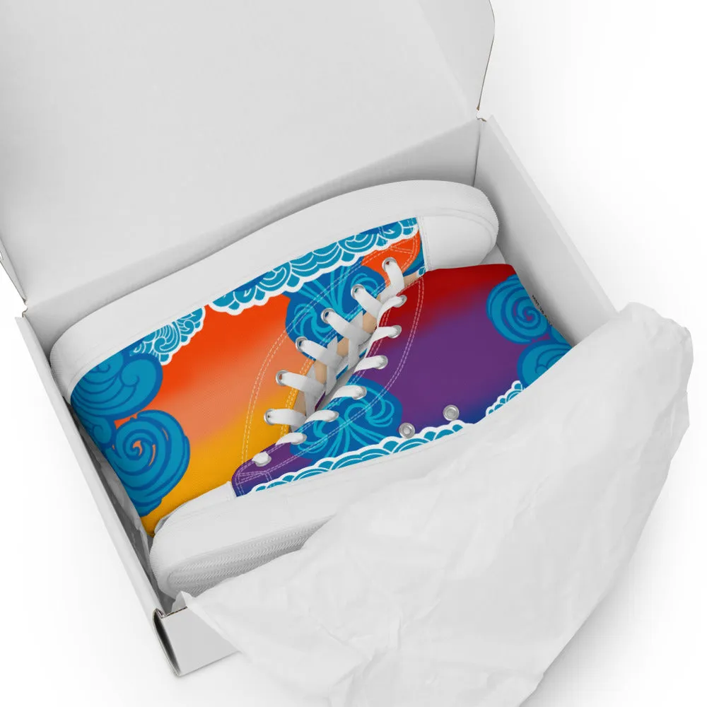 BMCLUB Wavy Men’s high top canvas shoes