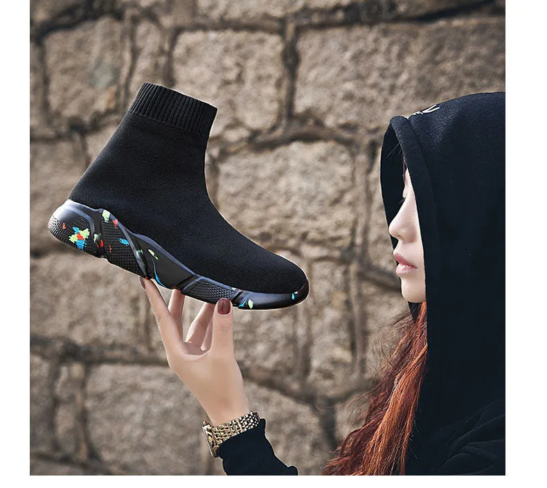 Breathable Ankle Boot Women Socks Shoes Female Sneakers