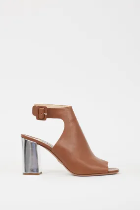 Brown & Silver Metallic Sandal