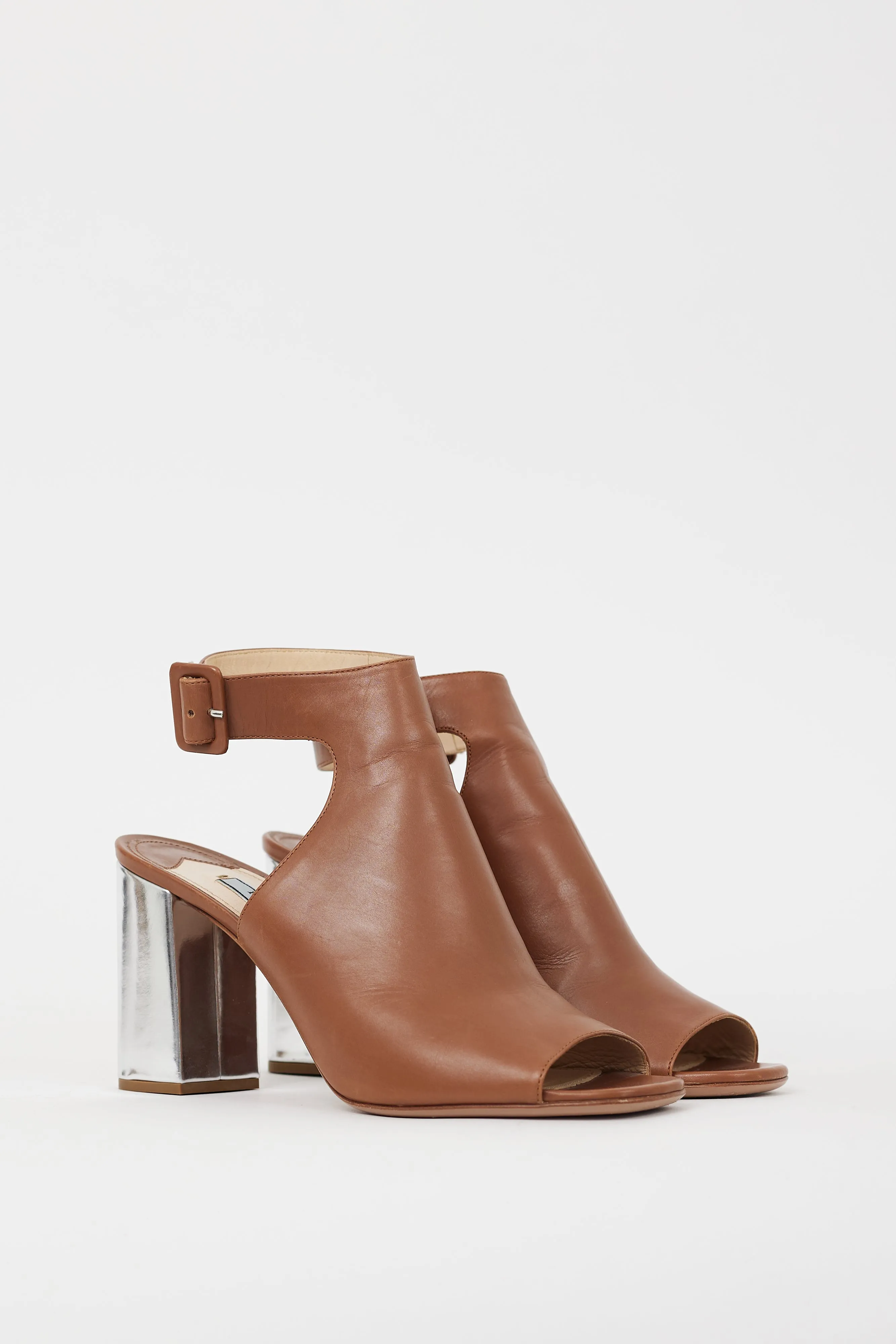 Brown & Silver Metallic Sandal