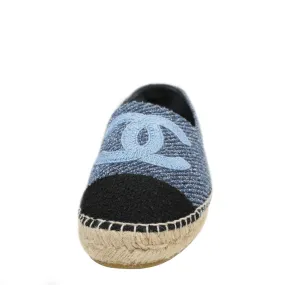 Chanel Bicolor Tweed CC Embroidered Espadrille 39