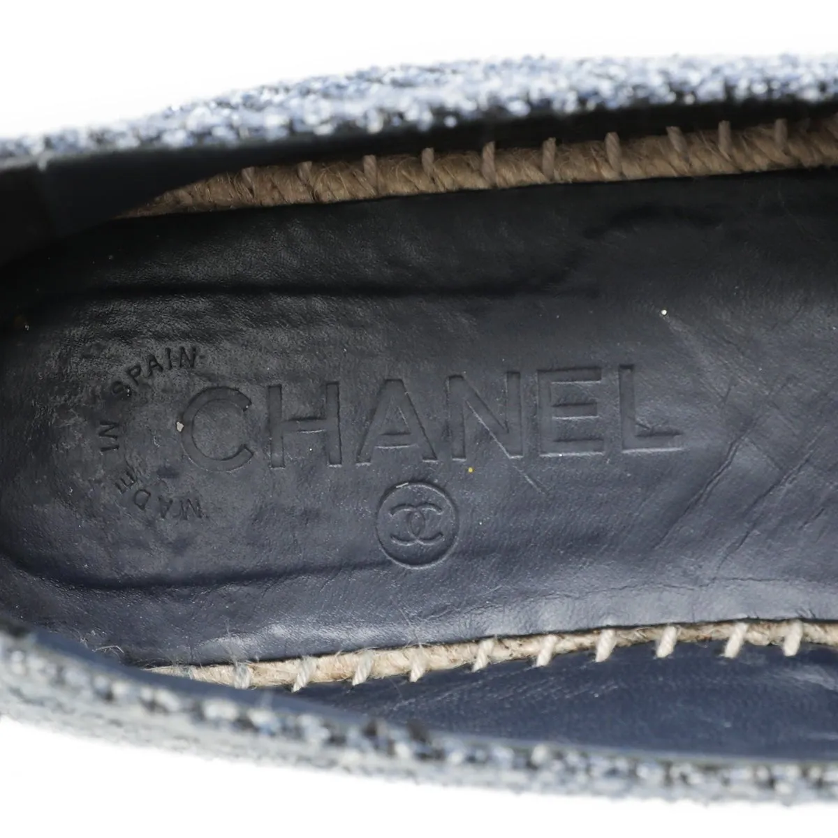 Chanel Bicolor Tweed CC Embroidered Espadrille 39