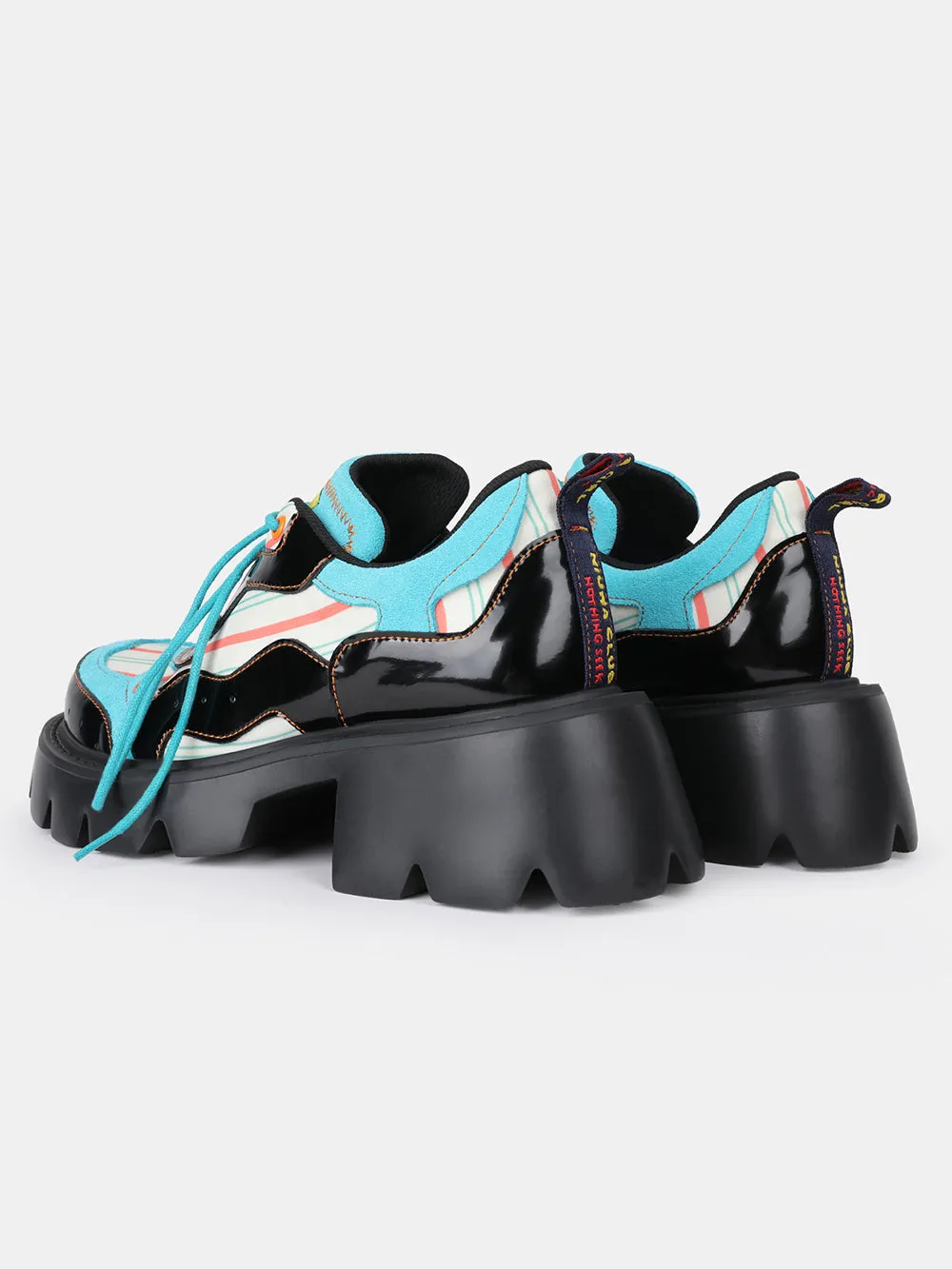 College-style Platform Flats with Round Toes