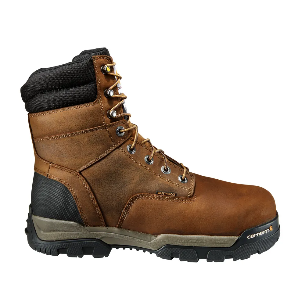 GROUND FORCE 8-INCH WATERPROOF COMPOSITE TOE BOOT - BRN-Bison Brown Oil Tan | Carhartt CME8347