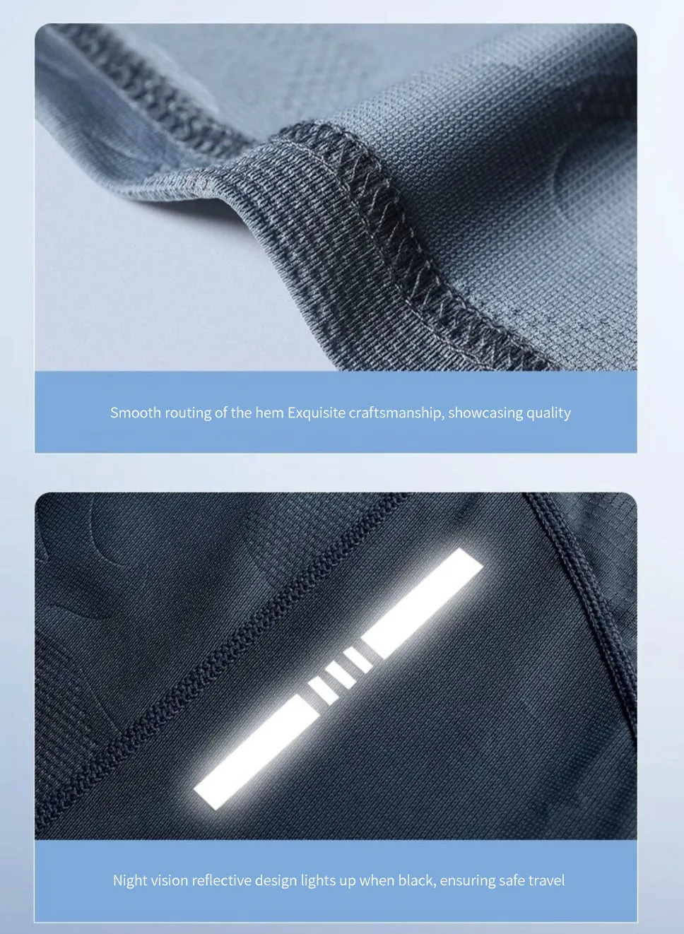 Ice Silk Reflective Breathable Summer Thin T-Shirt