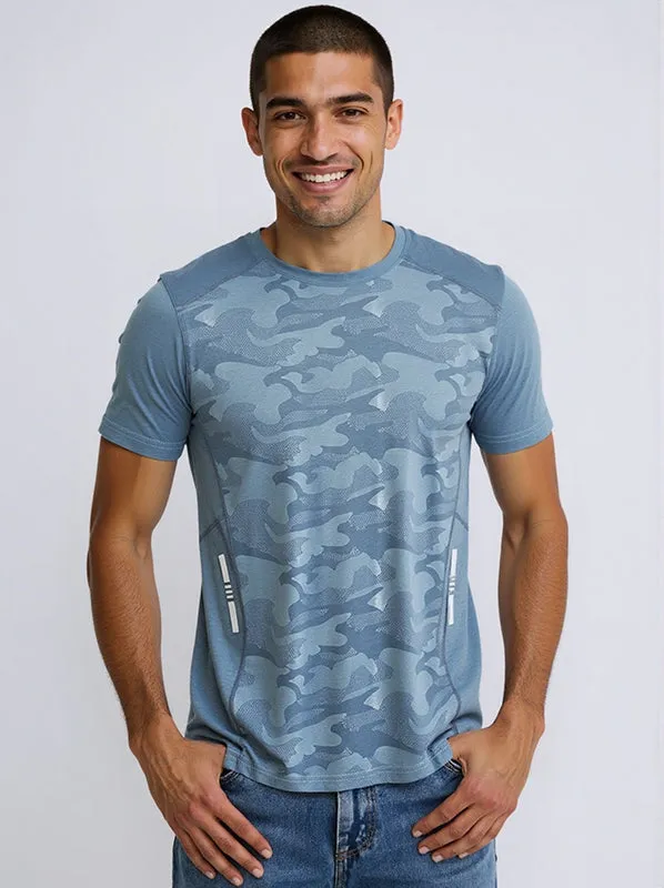 Ice Silk Reflective Breathable Summer Thin T-Shirt
