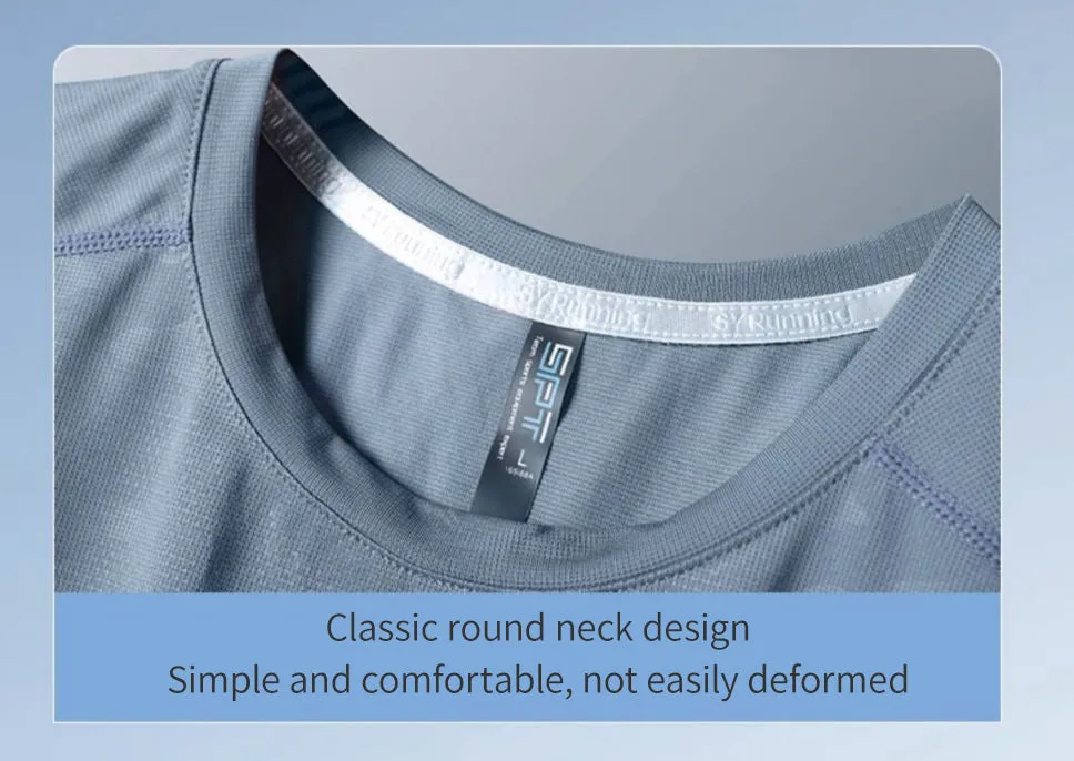 Ice Silk Reflective Breathable Summer Thin T-Shirt