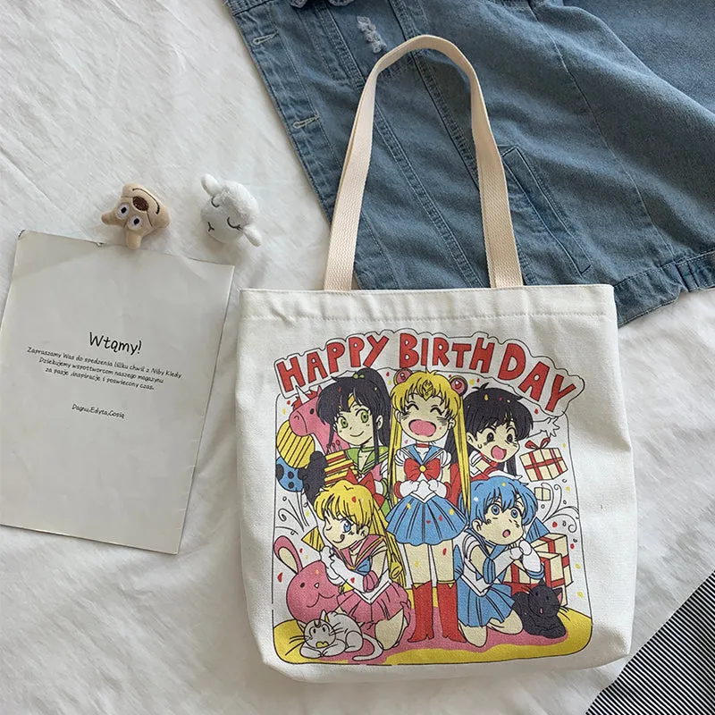 Japanese Cartoon Anime Canvas Bag