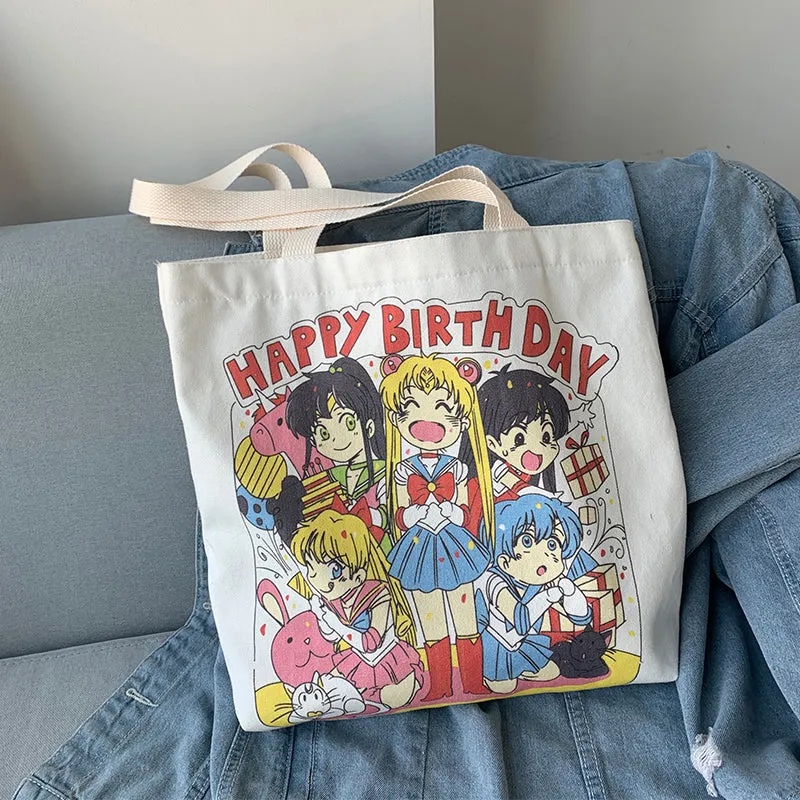Japanese Cartoon Anime Canvas Bag