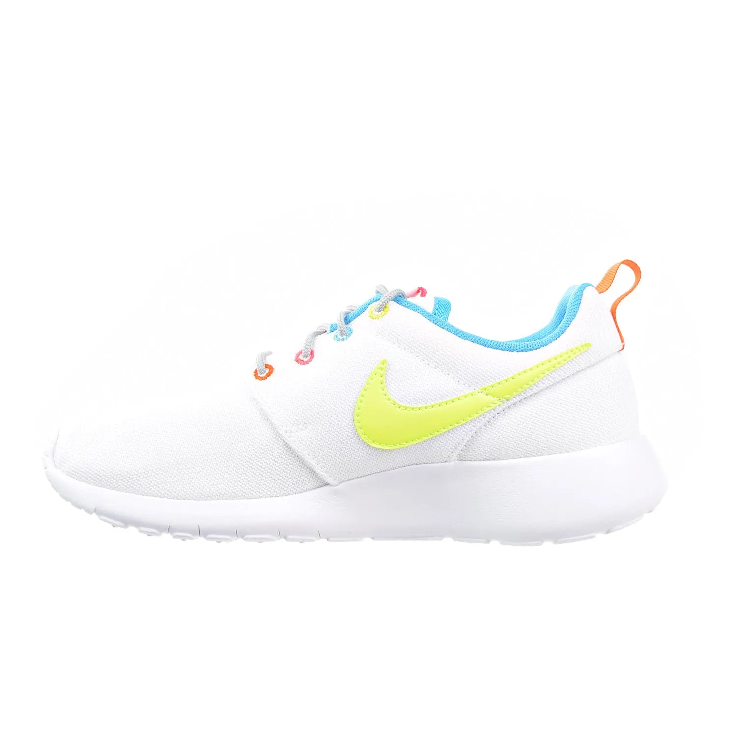 Nike Roshe Run Big Kid (GS) Shoes White/Racer Pink/Fire Pink/Volt