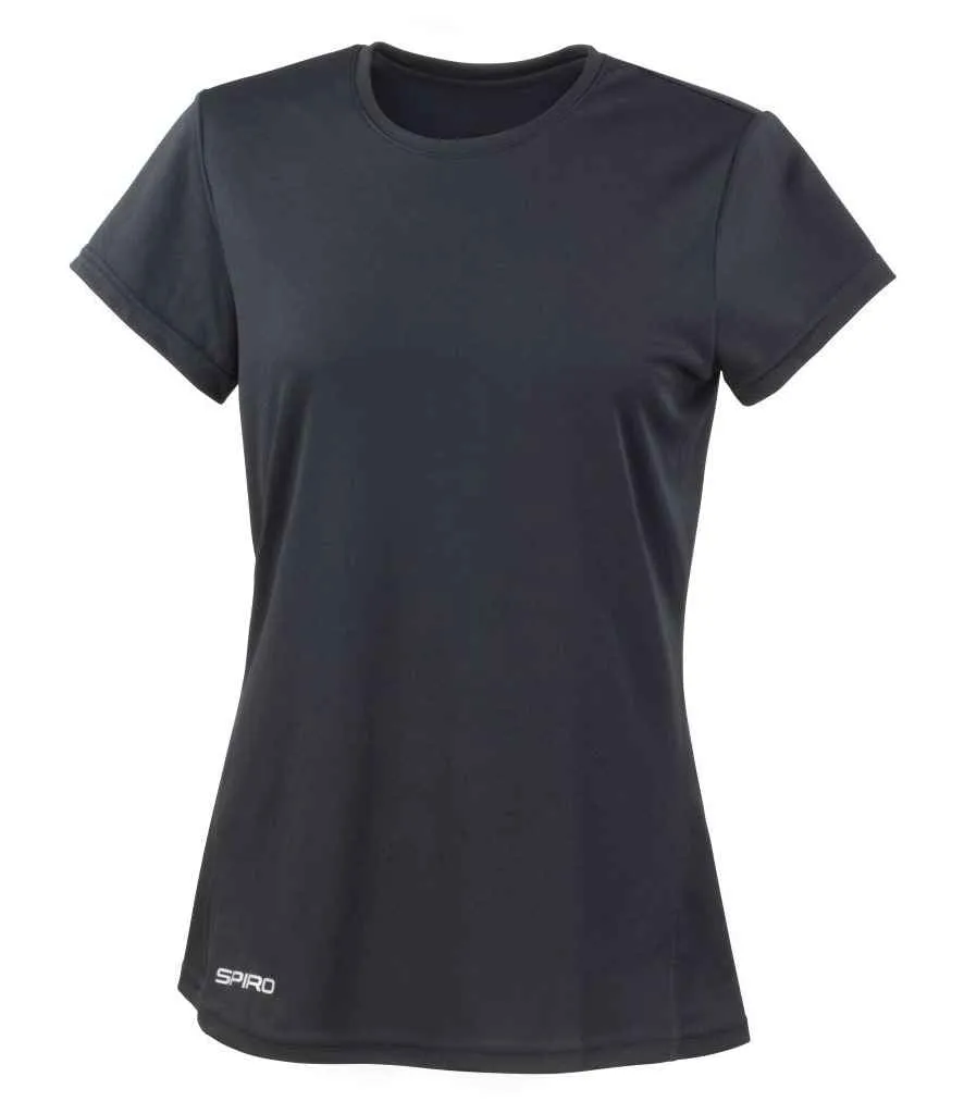 Spiro Ladies Quick Dry Performance T-Shirt | Black