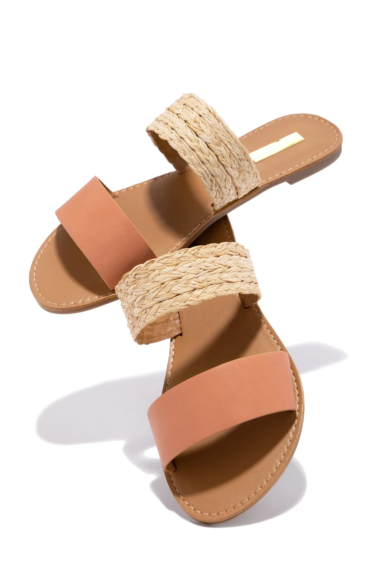 Spring Breaker Flat Slip On Sandals - Coral