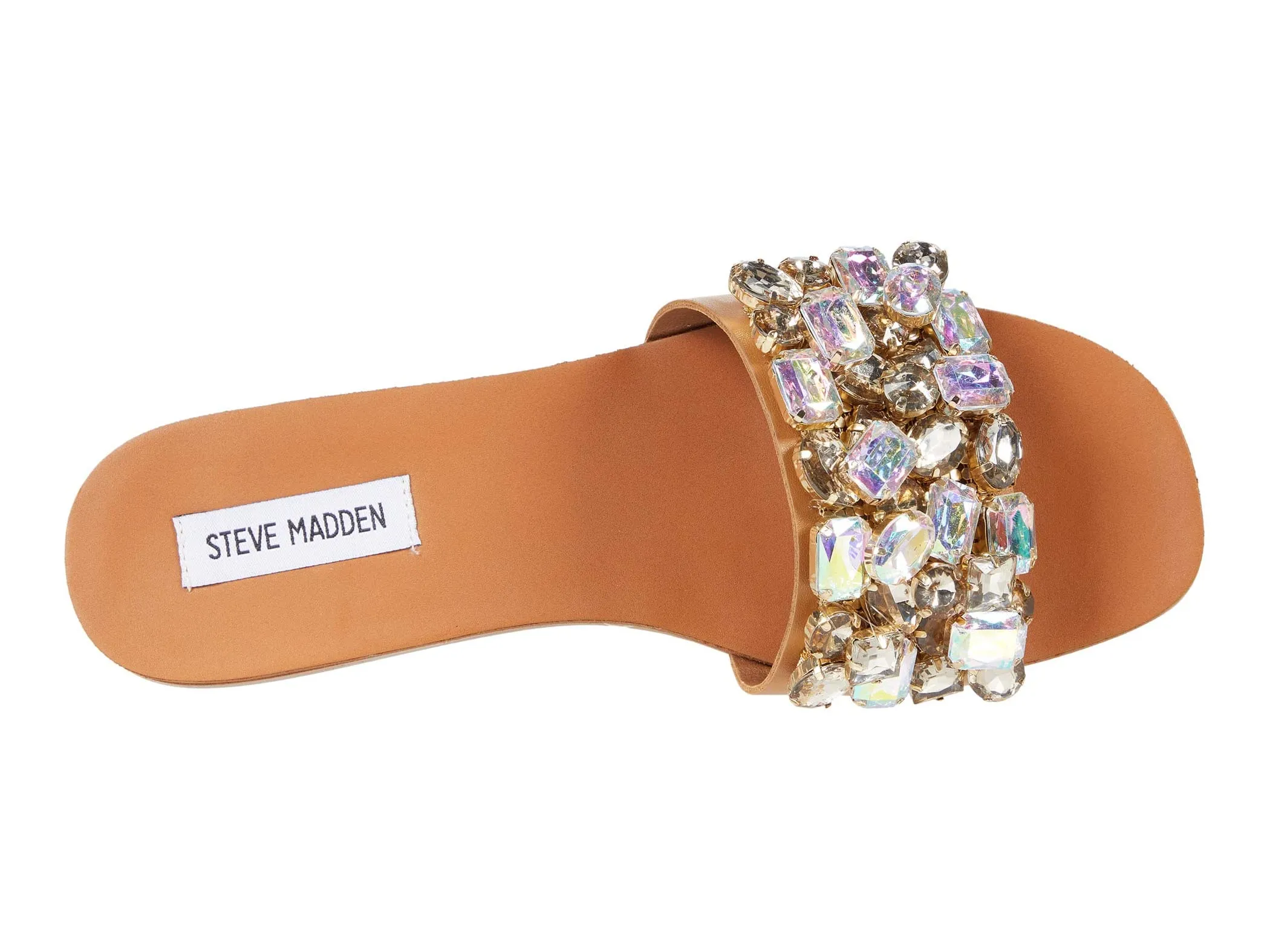 Steve Madden Women's BRIONNA Jeweled Embellished Sandals RHINESTONE (9.5, RHINESTONE)