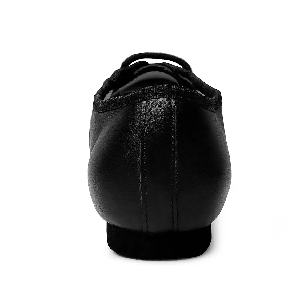 Unisex Lace Up Leather Dance Shoes Soft for Dancers