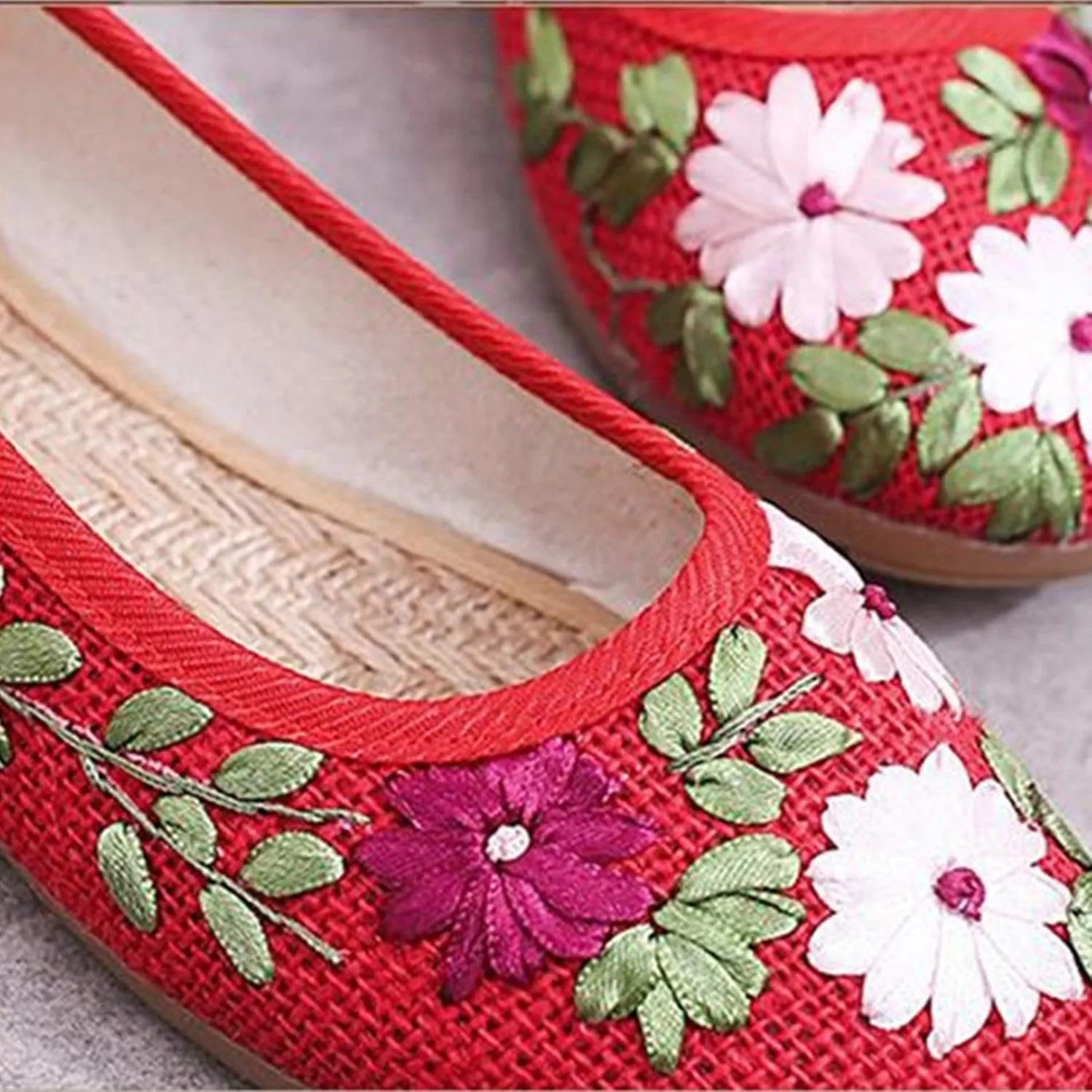 Women's Spring Casual Cotton Embroidered Flats